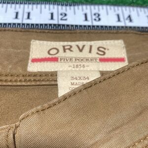 Mens Orvis 5 pocket 1856 khaki pants (W34 / L34)